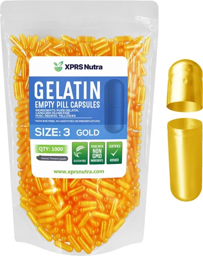 Vista 28 de XPRS Nutra Cápsulas vacías tamaño 3 – 1000 cápsulas vacías de gelatina – Pastillas de relleno de cápsulas de bricolaje – Tapa de gel de píldora