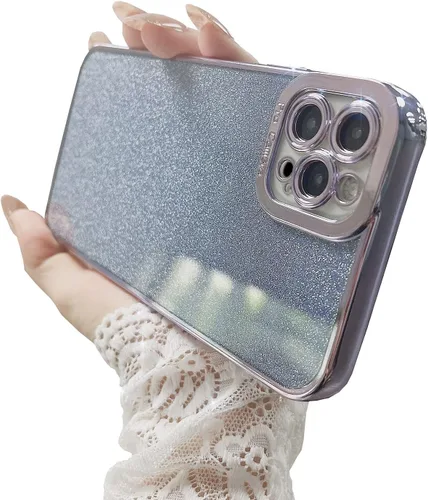 Vista 13 de Funda compatible con iPhone 11 Pro con purpurina, de lujo, linda, flexible, cubierta chapada, protección de cámara, a prueba de golpes, funda