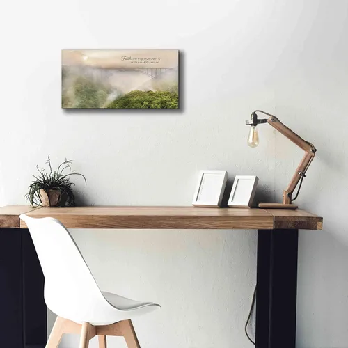 Vista 7 de Epic Graffiti 'Faith is the Bridge' de Lori Deiter, lienzo decorativo para pared, 24 x 12 pulgadas