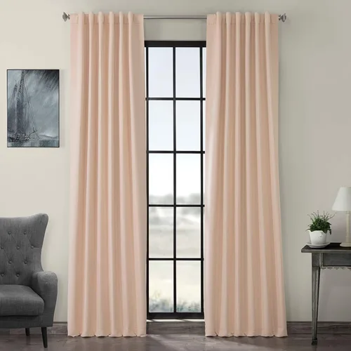 Vista 23 de HPD Half Price Drapes BOCH-171113-84, cortinas sólidas para oscurecer habitación (1 panel), 50 x 84 pulgadas, color beige alabastro