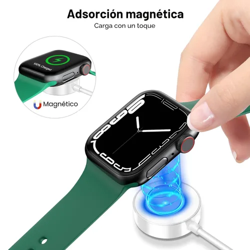 Vista 5 de Cable magnético de carga rápida actualizado 2026 para cargador de Apple A-blanco