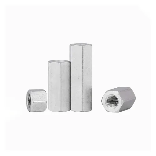 Vista 4 de 1 pieza de rosca izquierda 304 de acero inoxidable Hex Rod acoplamiento tuercas separador largo tuerca hexagonal M6 M8 M10 M12 M14 M16