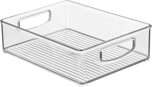 Vista 9 de iDesign - Papelera apilable para despensa de cocina, refrigerador o almacenamiento en congelador, transparente, fabricada en EE. UU Armarios