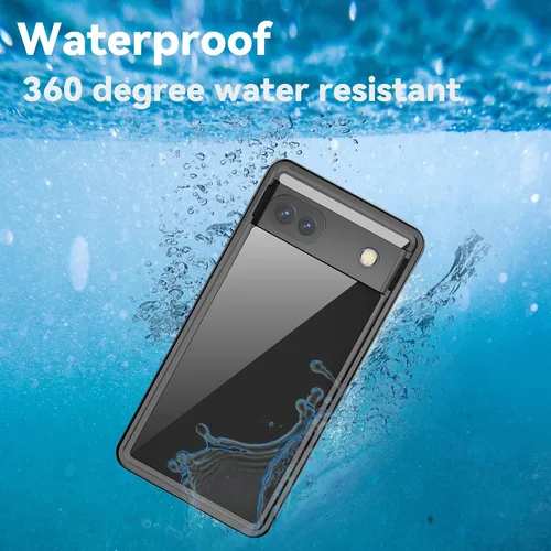 Vista 2 de Mangix Funda impermeable para Google Pixel 6A, IP68, a prueba de polvo, a prueba de golpes, con protector de pantalla integrado, cubierta protectora