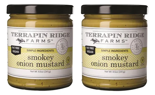 Vista 7 de Terrapin Ridge Farms Smokey Onion Gourmet Mustard - Un frasco de 8.5 onzas
