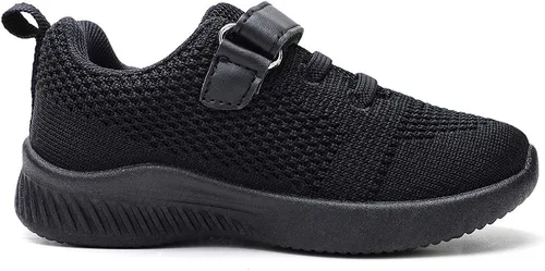 Vista 8 de nerteo Zapatos para Niños Pequeños/Niños Chicos y Niñas Zapatillas Deportivas para Correr/Caminar Todo negro
