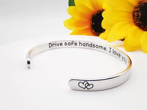 Vista 377 de Pulseras inspiradoras para mujer, joyería de acero inoxidable, con refranes, pulsera motivacional con mensaje oculto, pulseras grabadas para mejor