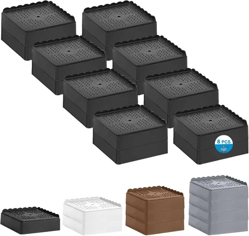 Vista 28 de Elevador de cama de 1 pulgada, 2 pulgadas, 3 pulgadas, 4 pulgadas de alta resistencia, elevador de muebles ajustable para mesa, escritorio, sofá