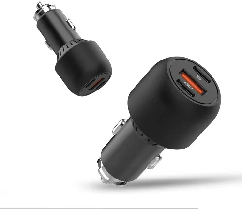 Vista 5 de BoxWave - Cargador de coche compatible con Samsung Galaxy Tab A7 Lite - Paquete de cargador de coche PD (65W), adaptador de cable de entrega