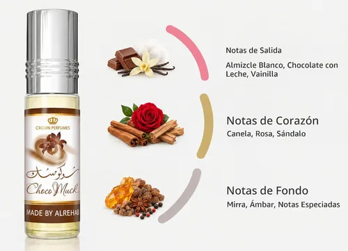 Vista 4 de Choco Musk by Al-Rehab - Aceite concentrado de 0.2 onzas para perfume, rollerball (Mini)