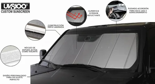 Vista 4 de Covercraft UVS100, protector solar personalizado Compatible con Toyota Camry 2025-2026 Color plateado