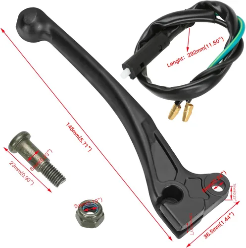 Vista 2 de YOXUFA Palanca de freno trasera derecha izquierda universal para GY6 49cc 50cc 125cc 150cc 139QMB 157QMJ TaoTao IceBear Peace Sports SSR Roketa