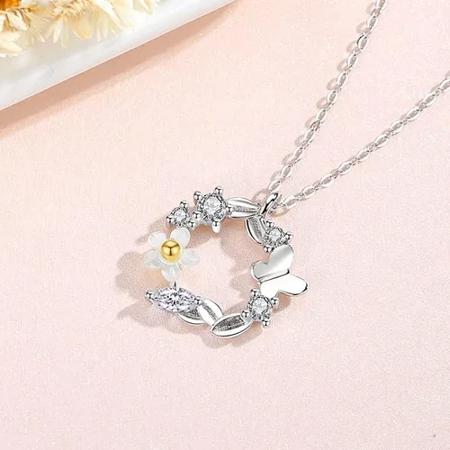 Vista 2 de Joyas para mujer, regalo Universo Planeta Estrella Luna Nekclace, plata de ley 925 colgante de luna y estrella, regalo de San Valentín, aniversario