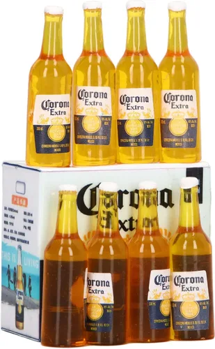 Vista 6 de Botellas de cerveza en miniatura, accesorios multiusos para casa de muñecas 1:12, detalles vívidos para regalos