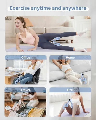 Vista 6 de Thigh Trainer for Women, 360° Adjustable Pelvic Floor Muscle Trainer, Inner Thigh Exerciser, Multi-Function Home Gym Equipment for Hip, Leg, Arm &