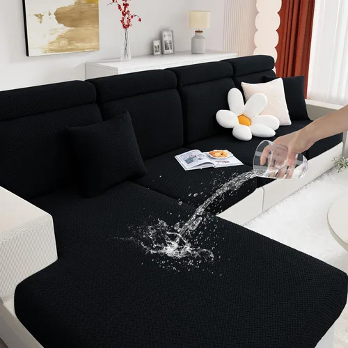 Vista 12 de hyha Fundas de cojín impermeables para sofá, resistentes al desgaste, fundas de sofá antideslizantes, lavables, suaves y gruesos, protector