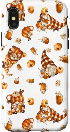 Vista 5 de Autumn Pumpkin Spice Motif for Thanksgiving Cute Fall Gnome Case for iPhone 17