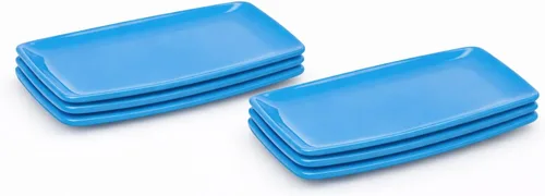 Vista 26 de Mintra Home - Platos reutilizables para servir (azul, cuadrado, 2 unidades (14 pulgadas)