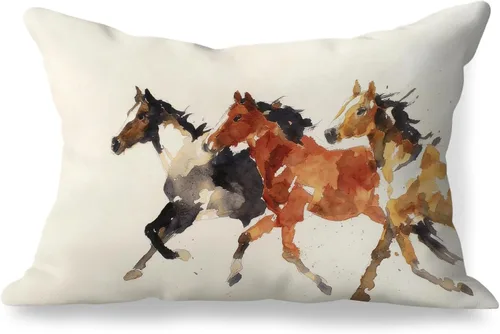 Vista 26 de Fundas de almohada de 12 x 20 pulgadas, regalos para amantes de los caballos, fundas de almohada lumbares decorativas para el hogar, sala de estar