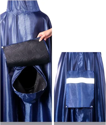 Vista 8 de Chubasquero, impermeable para bicicleta eléctrica, impermeable para ciclismo, poncho de lluvia unisex, poncho impermeable para exteriores