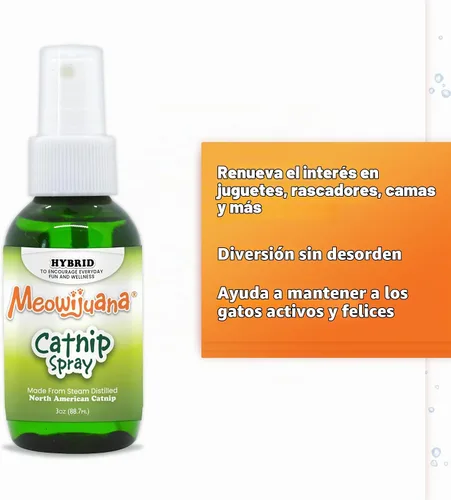Vista 4 de Meowijuana Spray de hierba gatera prémium para gatos, 3 onzas Alta