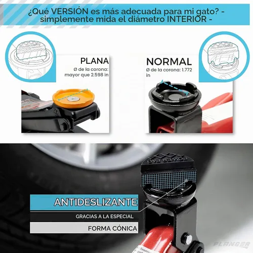 Vista 4 de PLANGER® - Power Pad - Gato de goma para carretilla, soporte de eje de elevación del vehículo - Uso universal - Protege tu coche, SUV y cualquier
