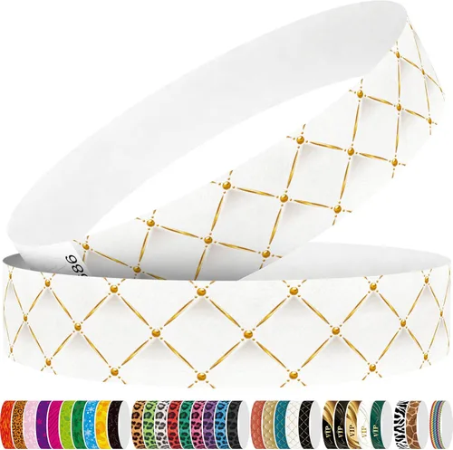 Vista 31 de Tyvek - Pulseras para eventos, diseño creativo de color, pulseras de papel de 3/4 pulgadas, paquete de 250 unidades para fiestas, agrupaciones, Negro