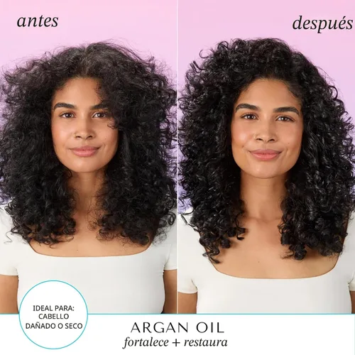Vista 3 de HASK ARGAN - Viales reparadores de aceite para el cabello para controlar el brillo y el encrespamiento para todo tipo de cabello, seguro