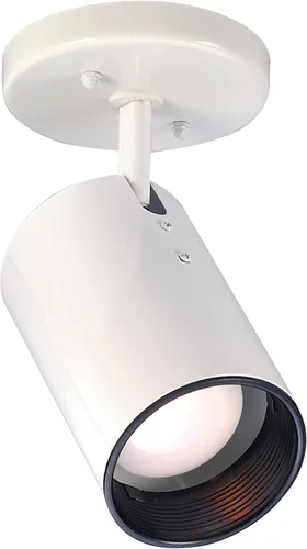 Vista 6 de NUVO SF76/412 One Light Close-to-Ceiling Flush Mount, Blanco Diseño de una sola luz, Perfil cercano al techo, Estilo de transición, Fácil