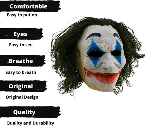 Vista 3 de Crazy Jack - Máscara de payaso