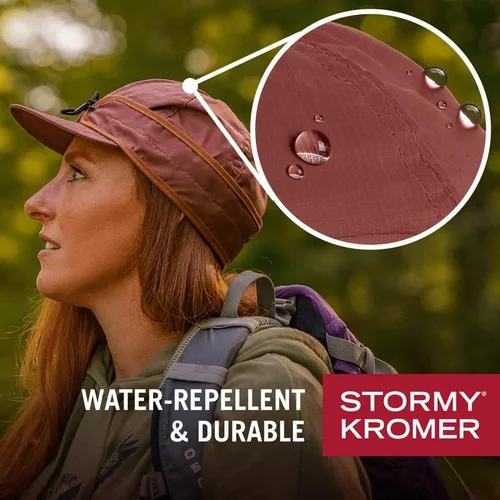 Vista 5 de Stormy Kromer The Trail Cap, repelente al agua, 100% algodón Ripstop, cera lavable para aventuras al aire libre