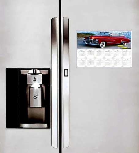 Vista 4 de Calendario magnético 2025 – Imanes de calendario – Today is my Lucky Day – Resistente a la decoloración, desgarros y agua – Edición Cars #44