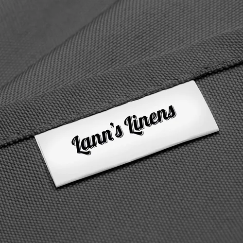 Vista 4 de Lann's Linens - Mantel rectangular de tela de poliéster de primera calidad para bodas, banquetes y restaurantes Gris Oscuro