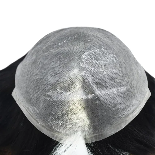 Vista 6 de LYRICAL HAIR Toupee - Sistema de postizo para hombre, ultra fina, con bucle en V, 0.001 in, transparente, de polietileno, poliuretano, sistema