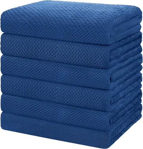 Vista 9 de HOMEXCEL Juego de Sábanas de Baño Toallas Paquete de 2 (35 x 70 Pulgadas), Toallas de Baño Ultra Suaves para Baño, Toallas Ligeras y de Secado Negro
