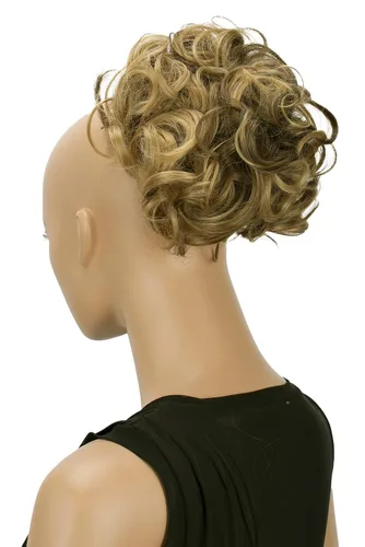 Vista 7 de CAISHA Moño Hairpiece Cola de caballo Topknot Hepburn-Bun Scrunchie Updo Ash Brown Light Blonde Mix HK124