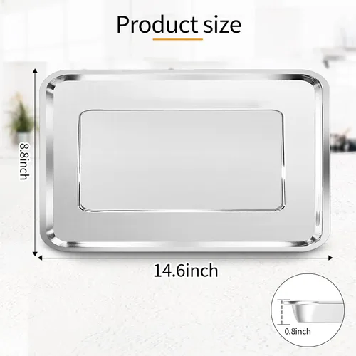 Vista 2 de Bandeja de repuesto para horno tostador de convección para BLACK DECKER 8 rebanadas extra ancho horno tostador de convección, 14.6 x 8.8 pulgadas