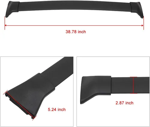 Vista 2 de SCITOO Barra transversal para techo de 165 libras compatible con Mazda Cx-3 2016-2019 2 barras transversales de techo, color negro