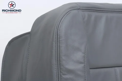 Vista 5 de Repuesto de cubierta de asiento delantero, de piel, color gris, para 2006-2009 Dodge Ram 2500 3500 Quad-Cab Laramie.