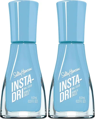 Vista 21 de Sally Hansen Insta-Dri Holo-Glow Esmalte de uñas de secado rápido, duración prolongada, brillo sin vetas Semi-opaco, con destellos 102 Lila