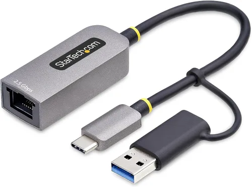 Vista 16 de StarTech adaptador de red de NIC con conexión Gigabit Ethernet y puerto USB, Negro
