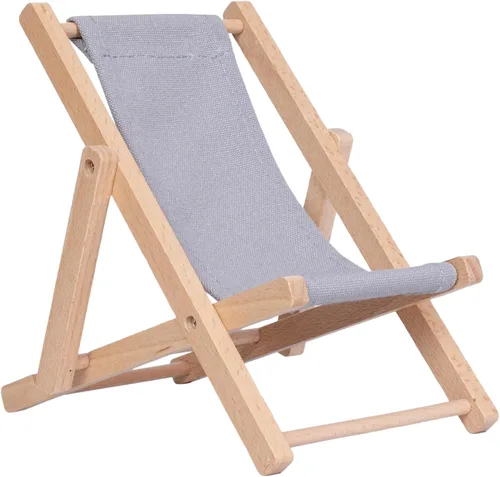 Vista 13 de Soporte plegable de madera para teléfono celular, soporte para Beige