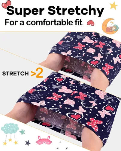 Vista 3 de KOBERO Pijamas de Navidad para niños y niñas de 18 meses-12 años, ropa de dormir 100% algodón