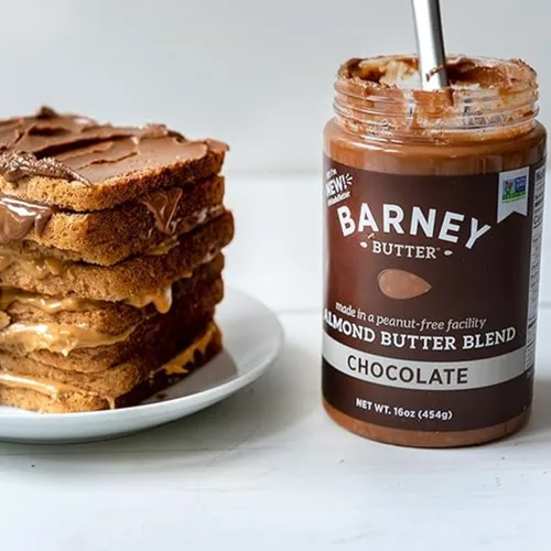 Vista 4 de BARNEY Mantequilla de almendras, chocolate, apta para dieta paleo, KETO, sin OMG, sin piel, 16 onzas