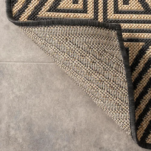 Vista 3 de nuLOOM Harvey - Alfombra abstracta de enrejado para interiores y exteriores, 4 x 6, carbón