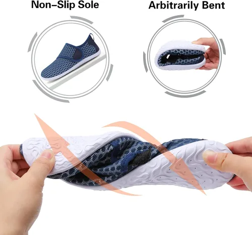 Vista 2 de Lisdwde Zapatos de agua antideslizantes para hombre y mujer, zapatos de natación, deportes de playa, secado rápido, zapatos de calcetín para mujeres