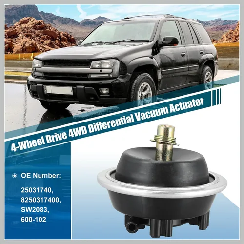 Vista 2 de Actuador de vacío diferencial delantero 4WD de tracción en las 4 ruedas 25031740 para Chevrolet S10 Blazer 1983-2005 para Pontiac 6000 1988-1990