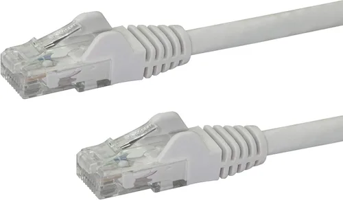 Vista 43 de StarTech Cable Ethernet CAT6 de 6 pulgadas – Cable Ethernet CAT 6 Gigabit amarillo -650 MHz 100 W PoE RJ45 UTP Network/Patch Cord Snagless w/Strain