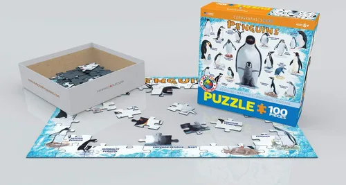Vista 3 de Pingüinos - Rompecabezas de 100 piezas