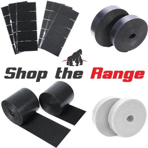 Vista 7 de Tiras de cinta autoadhesivas de gancho y bucle, correas de 1 x 4 pulgadas de ancho, cierre de cinta adhesiva resistente, 15 tiras (negro)